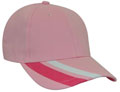 FRONT VIEW OF BASEBALL CAP MUSK/WHITE/HOT PINK